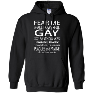 Powerful gay Gay pride black hoodie  for men
