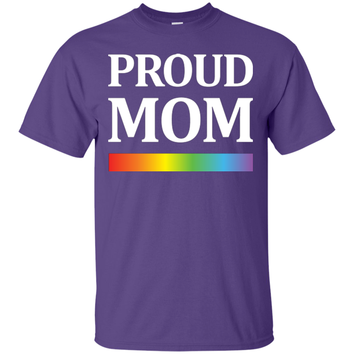 LGBT Pride "Proud Mom" Purple Shirt Gay Pride round neck tshirt