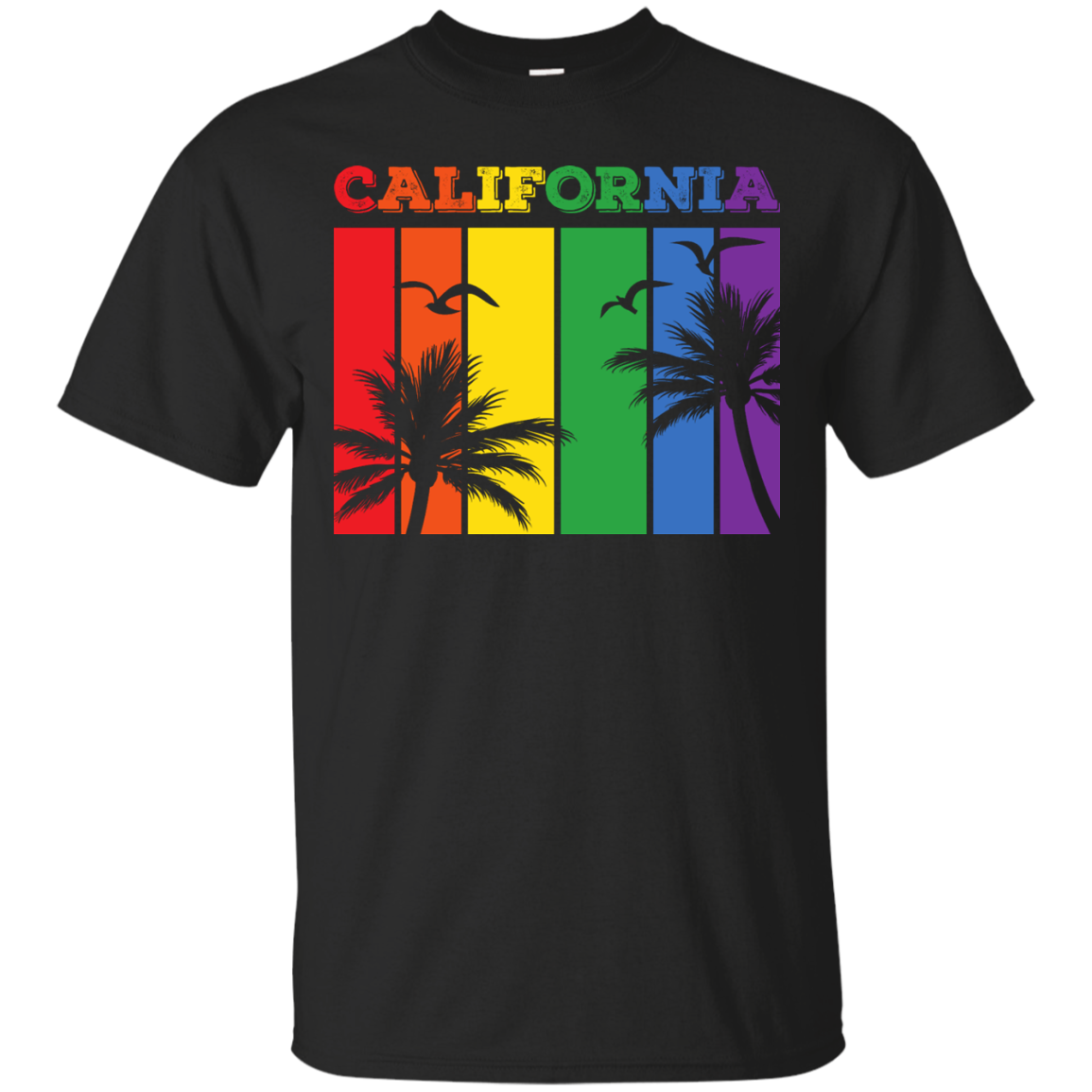 California Rainbow Strips Pride T-Shirts & Shirt