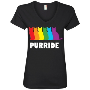 PURRIDE....Pride black half sleeves tshirt for women | pet lover tshirt
