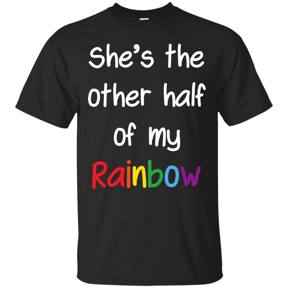 Rainbow couple tshirt black color