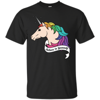 Believe in yourself unicorn black tshirt for Mens LGBT Pride Believe in yourself mens Tshirt