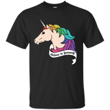 Believe in yourself unicorn black tshirt for Mens LGBT Pride Believe in yourself mens Tshirt