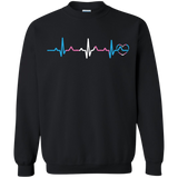 Trans Pride Heartbeat black unisex sweatshirt