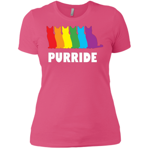 PURRIDE....Pride Pink half sleeves tshirt for women | pet lover tshirt