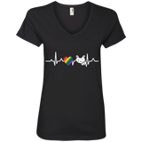 Cat Rainbow Heartbeat Pet Shirt