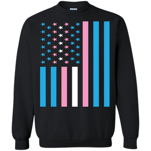 Trans Flag Pride unisex black sweatshirt