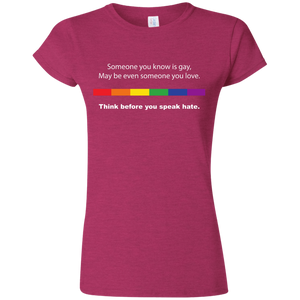 cute Powerful Gay Pride pink  tShirt Ever for  women