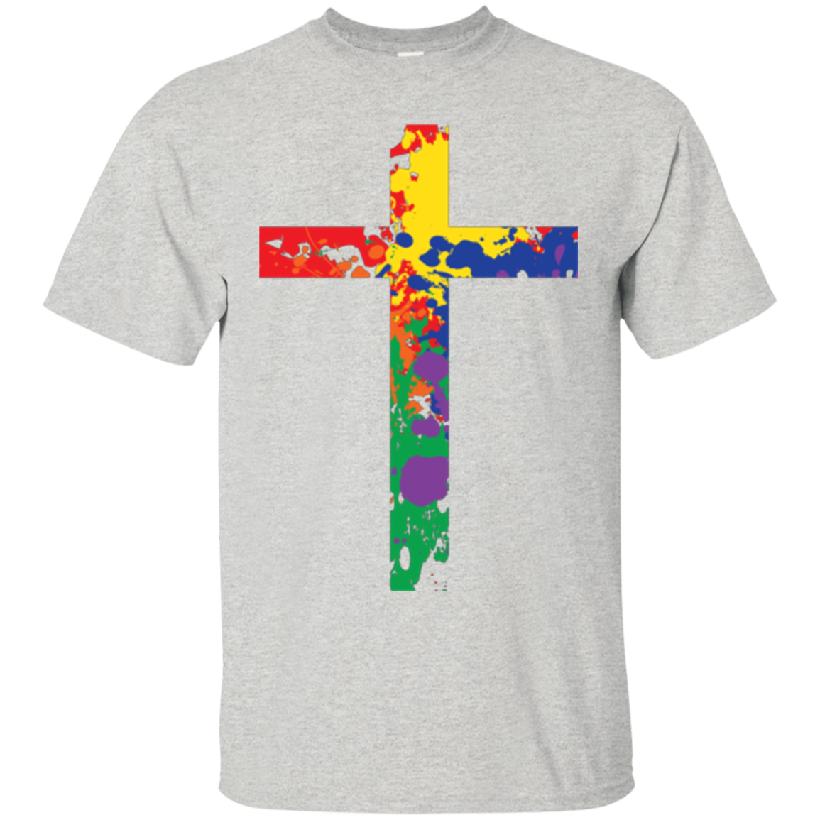 "Vibrant Rainbow Cross" LGBT Pride Shirt