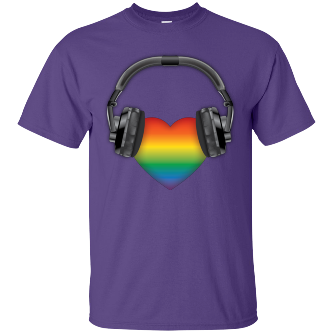 Listen to Your Heart LGBT Pride purple Tshirt for men