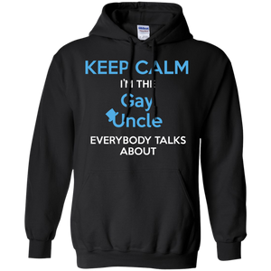 Gay pride unisex black hoodie Keep Calm I'm The Gay Uncle quote printed hoodie for men & women