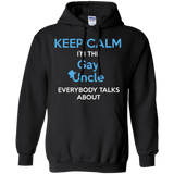 Gay pride unisex black hoodie Keep Calm I'm The Gay Uncle quote printed hoodie for men & women