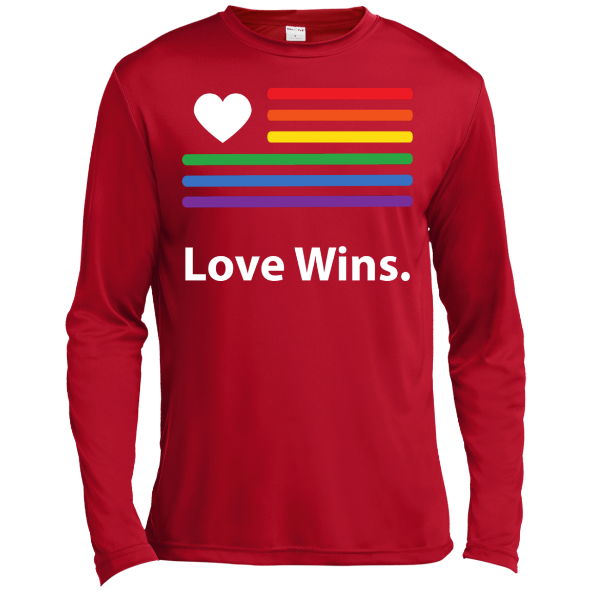 "LGBT Flag Love Wins" LGBT Pride Red full Sleeves tshirt for Men