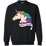 Believe in yourself unicorn black sweatshirt for Men & Women  LGBT Pride Believe in yourself Unisex Sweatshirt