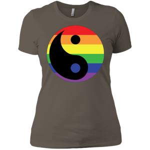 Rainbow Yin Yang Gay Pride Shirt LGBT Pride womens shirt