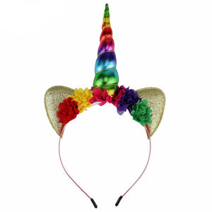 Glitter Metallic Unicorn Headband Halloween Special