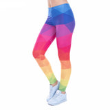 Vibrant Rainbow Pride High Waist Elastic Leggings