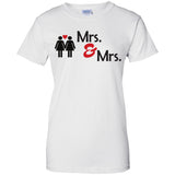 Lesbian Mrs & Mrs white tshirt 