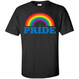  Rainbow Gay Pride black color half sleeves T Shirt for men