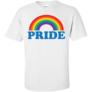  Rainbow Gay Pride white color half sleeves T Shirt for men