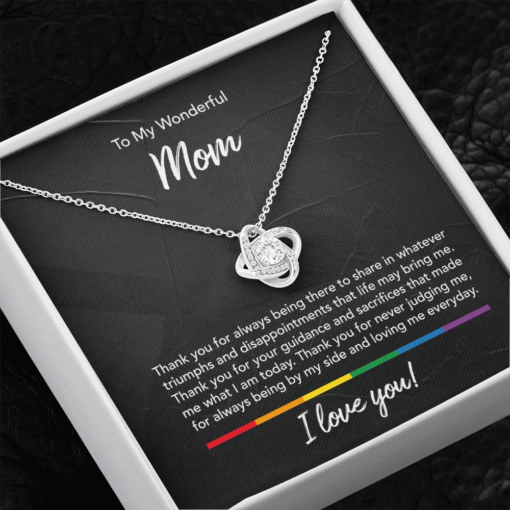 Love knot necklace - Mother's day gift with heartfelt message