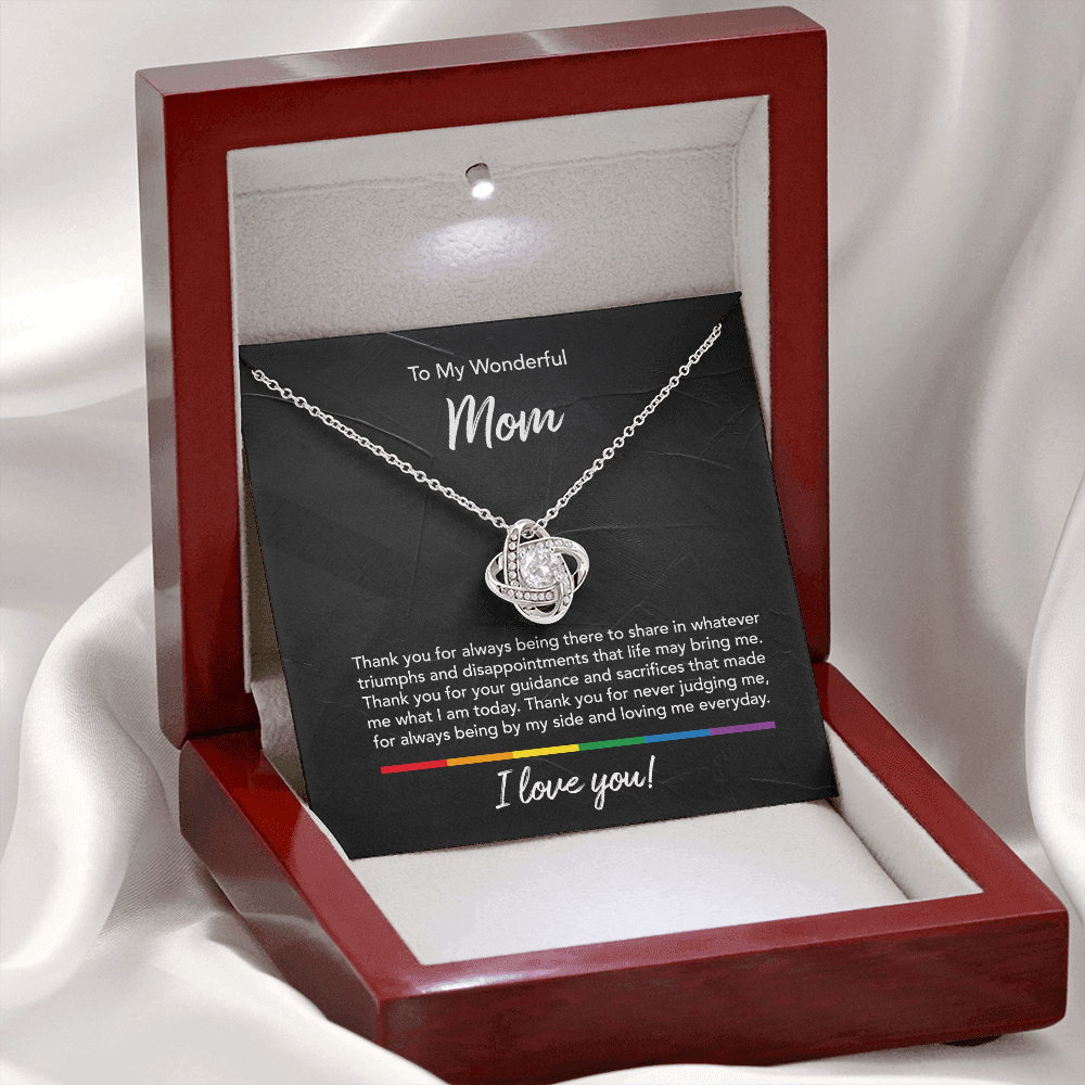 Love knot necklace - Mother's day gift with heartfelt message