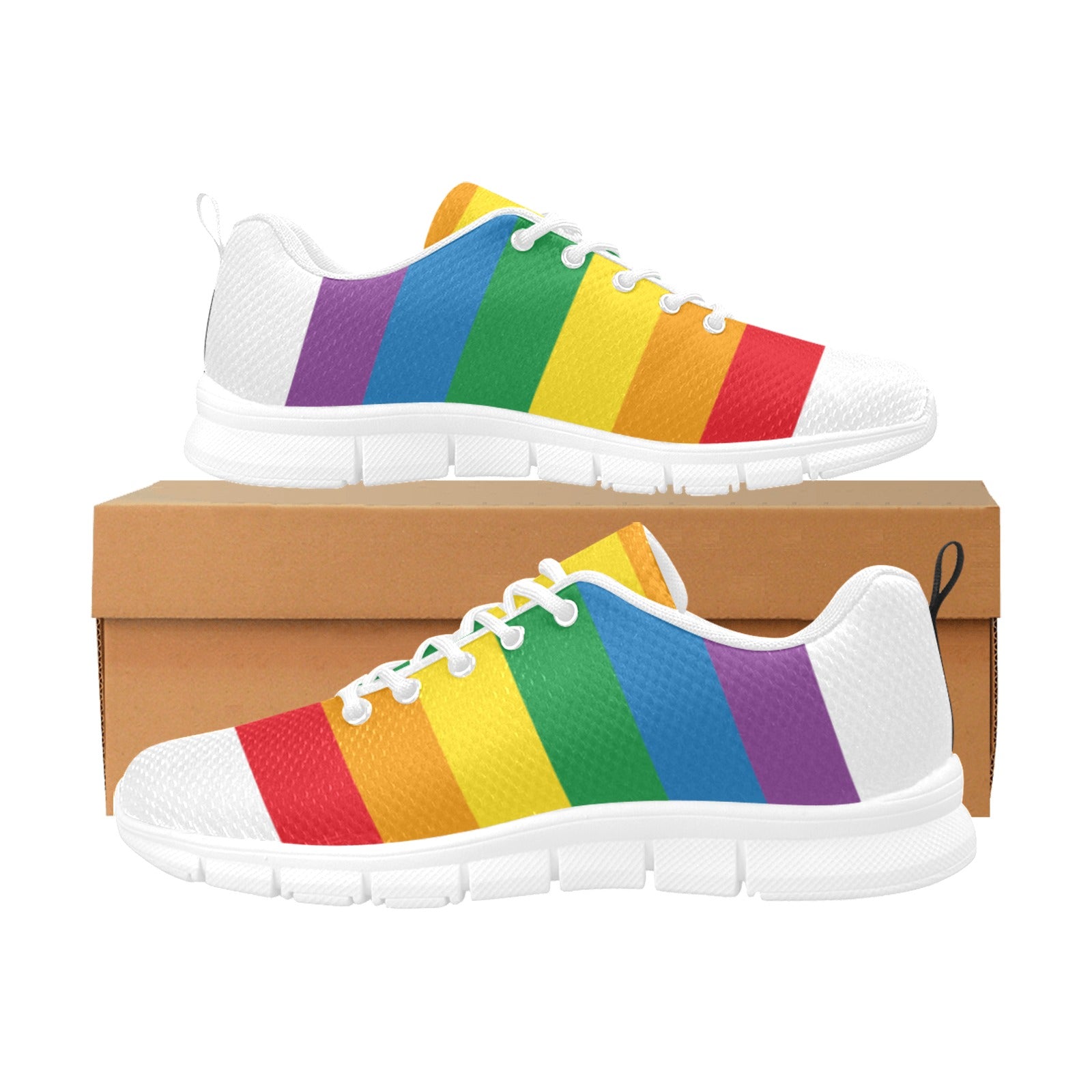 Rainbow flag SHOES Men's Breathable Running Shoes (Model 055)