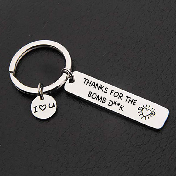 Funny Thanks for Keychain Cute Valentine's Gift - CustomGrace