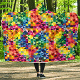 Vibrant Rainbow Pride Hooded Blanket