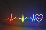 Rainbow Heartbeat Neon LED Sign - Best Pride Decor