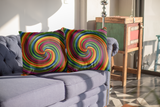 Rainbow Pride Color Illusion Pattern Pillow (Variant I)