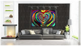 Heart Shape Pride Canvas Wall Art