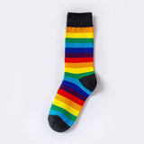 Candy Colors Rainbow Striped Sporty Casual Socks