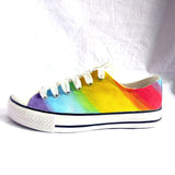 Breathable Rainbow Hand Painted Canvas Shoes