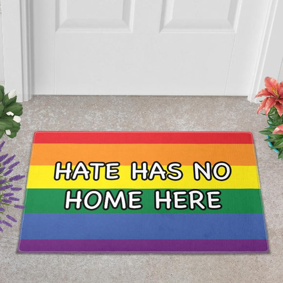 Hate has no home here - LGBT Pride Doormat
