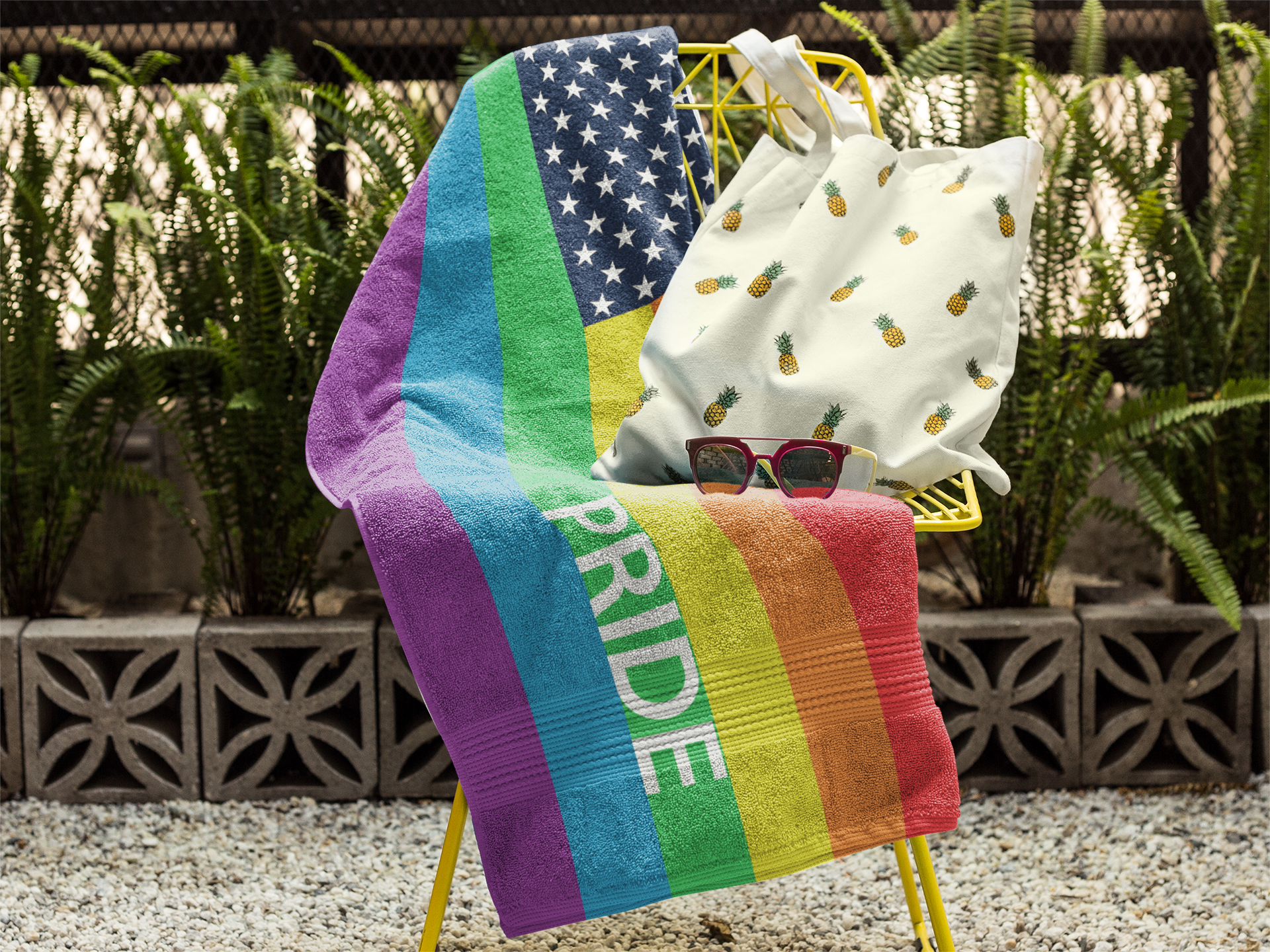 Rainbow Flag Pride Beach Towel